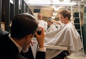 James Dean in a barbershop