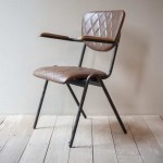 LEATHER & METAL ARMCHAIR