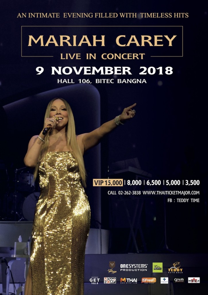 Poster Mariah Carey Live in Concert, Bangkok 2018